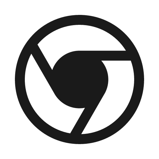 Chrome solid icon, filled style, from Myna UI Icons