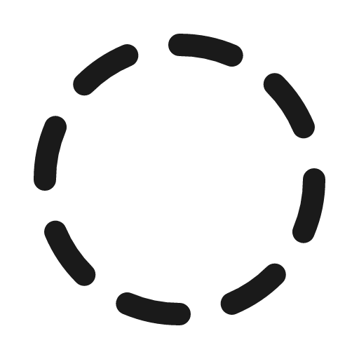 Circle dashed icon, line style, from Myna UI Icons