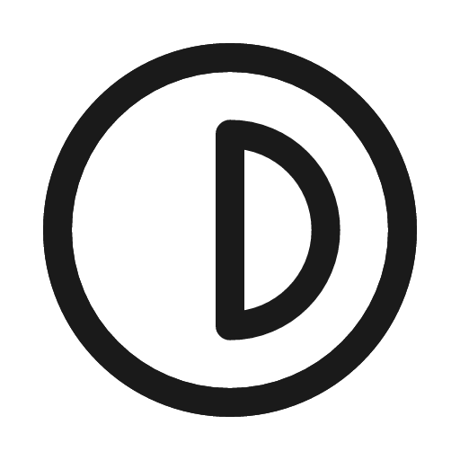 Circle half circle icon, line style, from Myna UI Icons