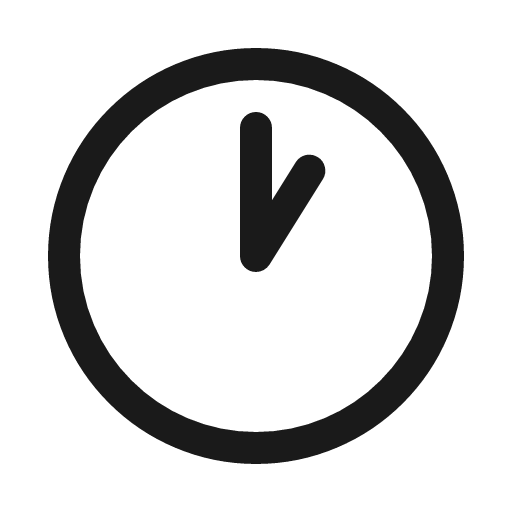 Clock 1 icon, line style, from Myna UI Icons