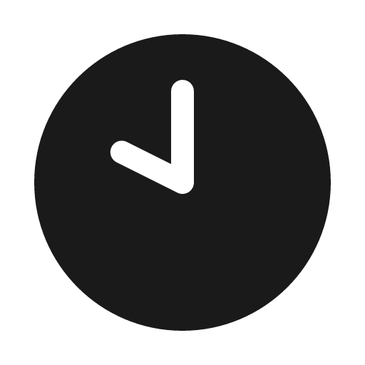 Clock 10 solid icon, filled style, from Myna UI Icons