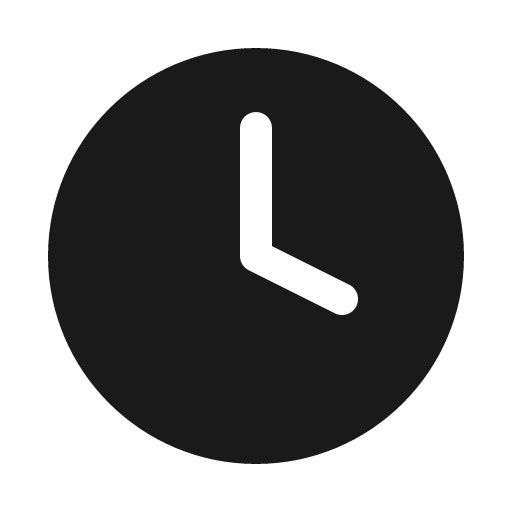 Clock 4 solid icon, filled style, from Myna UI Icons