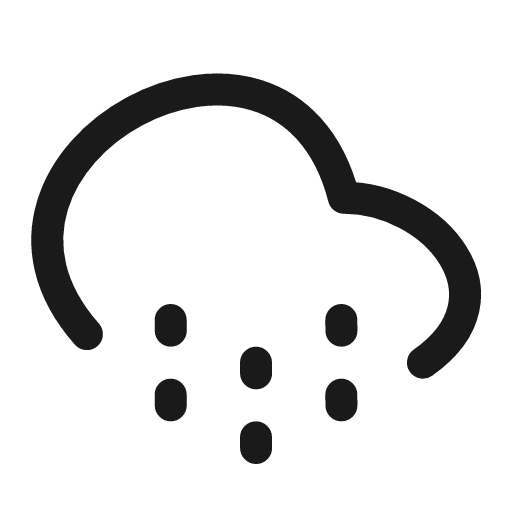 Cloud snow icon, line style, from Myna UI Icons