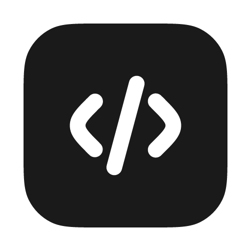 Code square solid icon, filled style, from Myna UI Icons