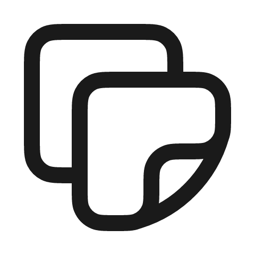 Copy icon, line style, from Myna UI Icons