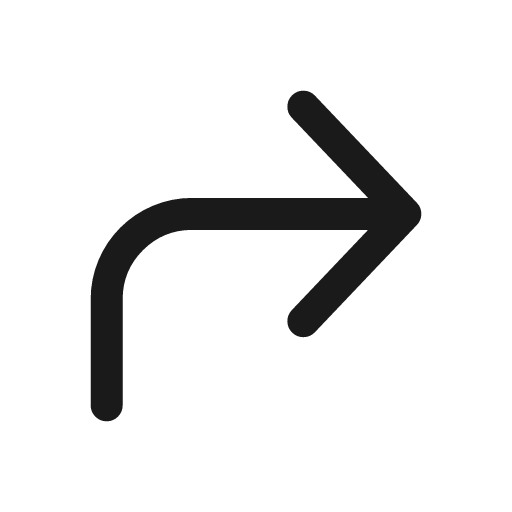 Corner up right icon, line style, from Myna UI Icons