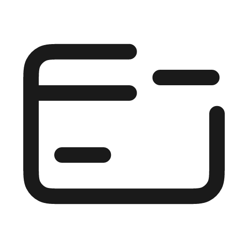 Credit card minus icon, line style, from Myna UI Icons