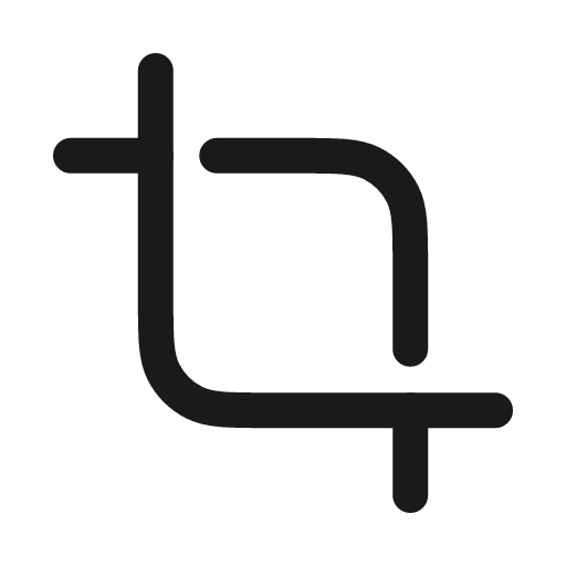 Crop icon, line style, from Myna UI Icons