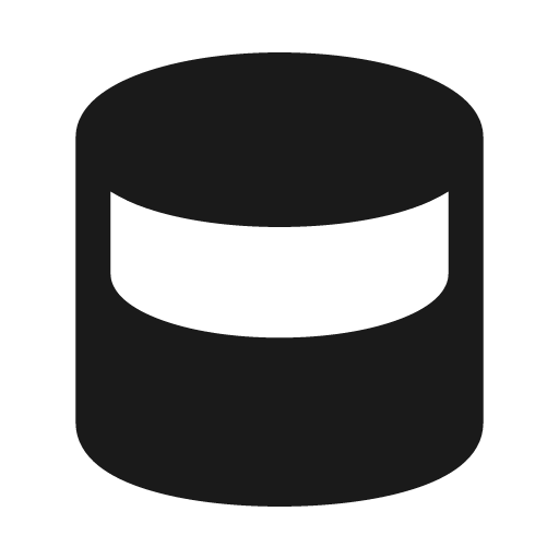 Database solid icon, filled style, from Myna UI Icons