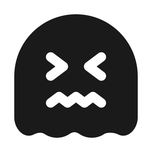 Daze ghost solid icon, filled style, from Myna UI Icons