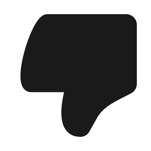 Dislike solid icon, filled style, from Myna UI Icons