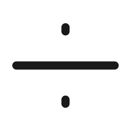 Divide icon, line style, from Myna UI Icons