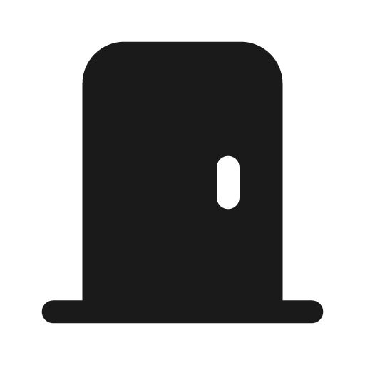 Door closed solid icon, filled style, from Myna UI Icons