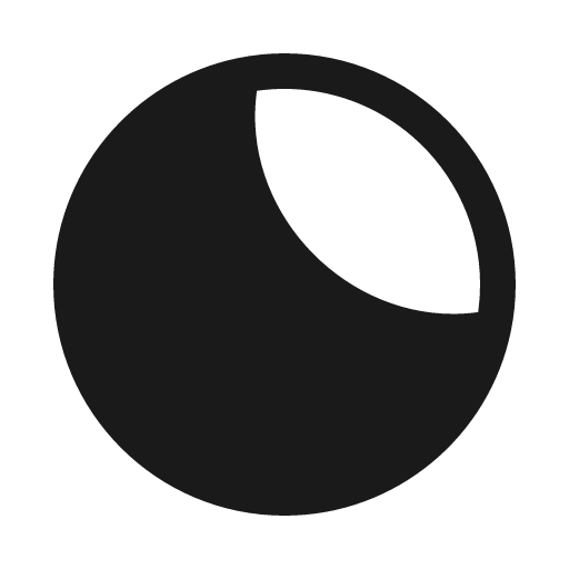 Eclipse solid icon, filled style, from Myna UI Icons
