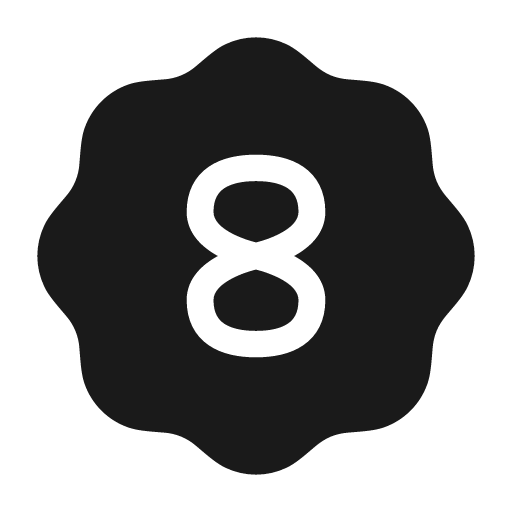 Eight waves solid icon, filled style, from Myna UI Icons