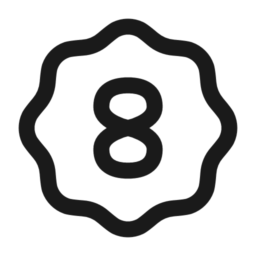 Eight waves icon, line style, from Myna UI Icons