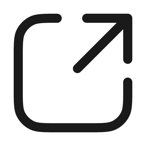 External link solid icon, filled style, from Myna UI Icons