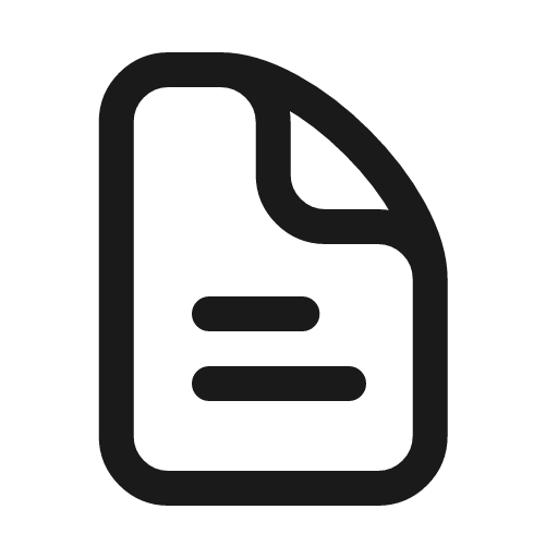 File text icon, line style, from Myna UI Icons