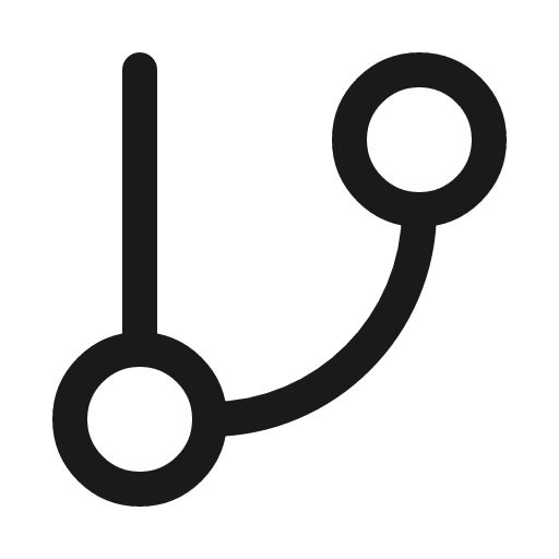 Git branch icon, line style, from Myna UI Icons