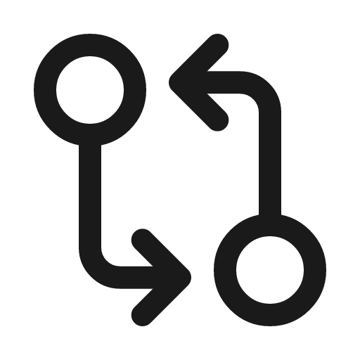 Git diff icon, line style, from Myna UI Icons