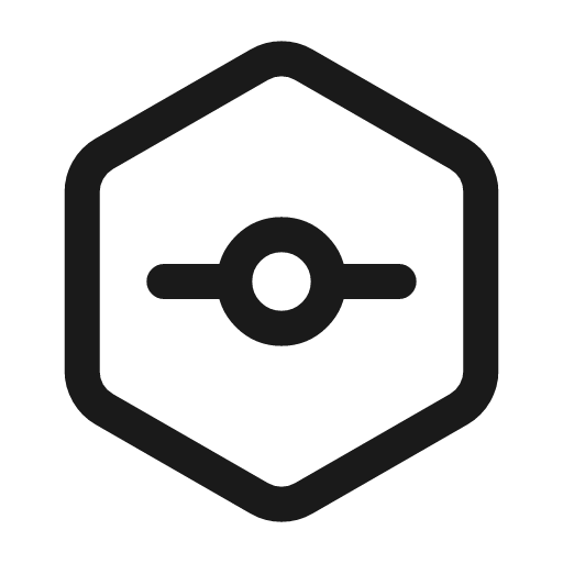 Git hexagon icon, line style, from Myna UI Icons
