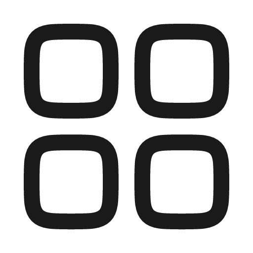 Grid icon, line style, from Myna UI Icons