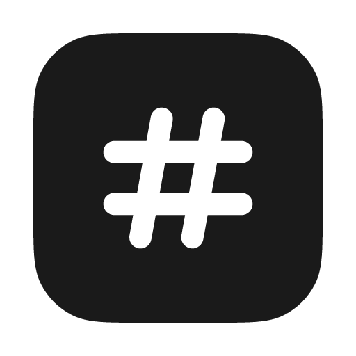 Hash square solid icon, filled style, from Myna UI Icons
