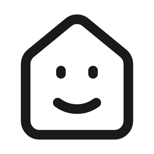Home smile icon, line style, from Myna UI Icons