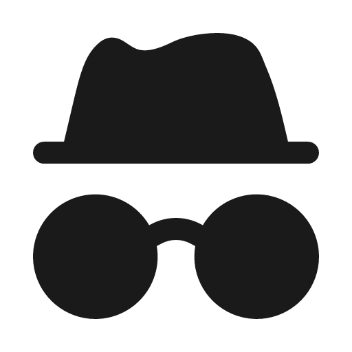 Incognito solid icon, filled style, from Myna UI Icons