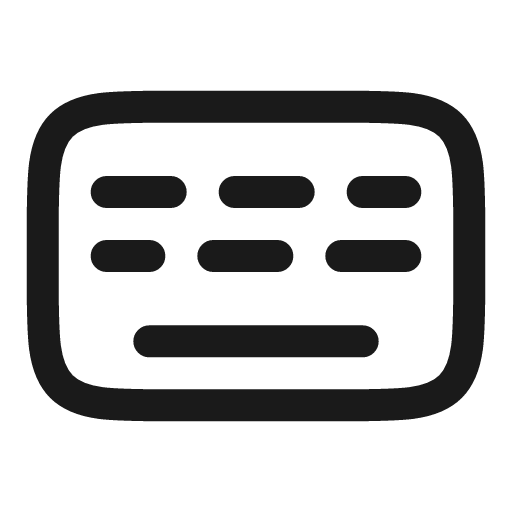 Keyboard icon, line style, from Myna UI Icons