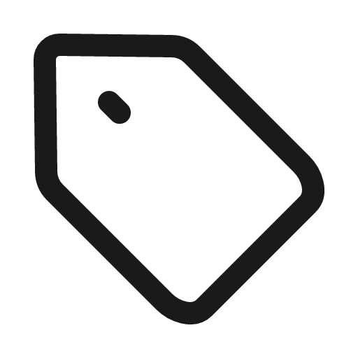 Label icon, line style, from Myna UI Icons