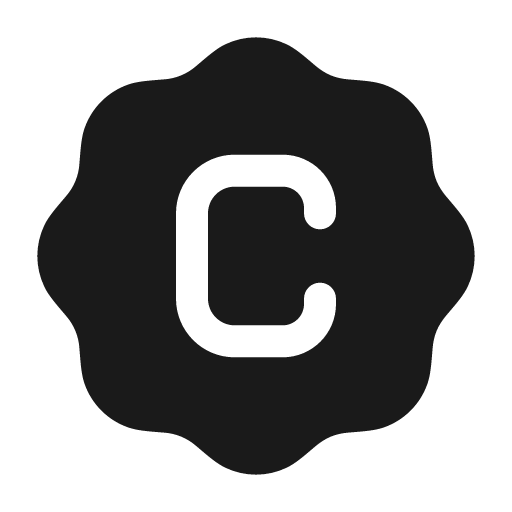 Letter c waves solid icon, filled style, from Myna UI Icons