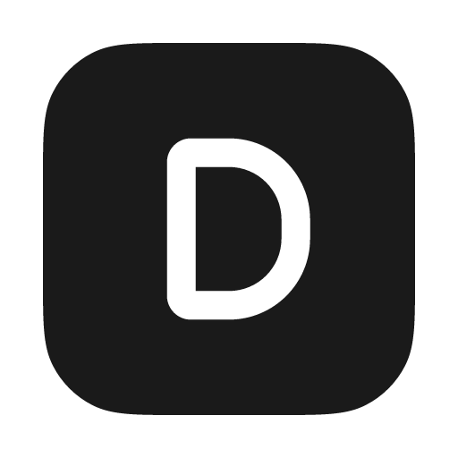Letter d square solid icon, filled style, from Myna UI Icons