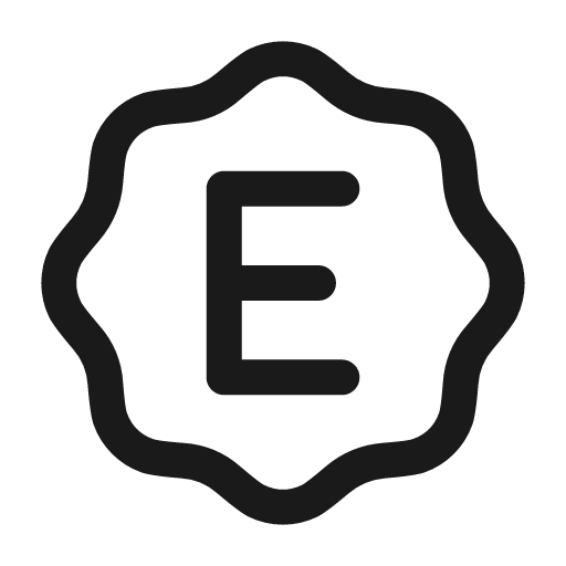Letter e waves icon, line style, from Myna UI Icons