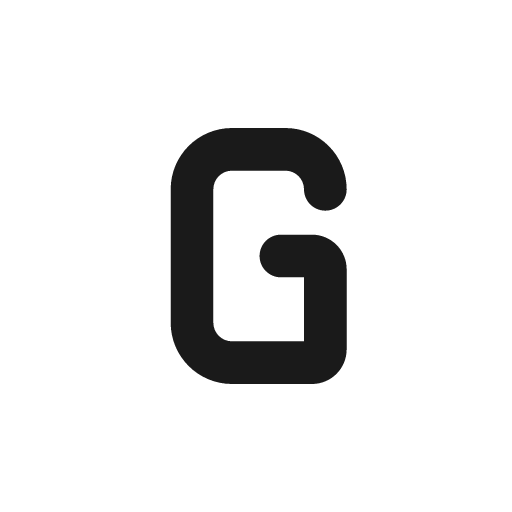 Letter g solid icon, filled style, from Myna UI Icons