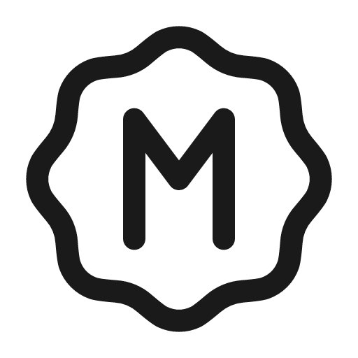 Letter m waves icon, line style, from Myna UI Icons