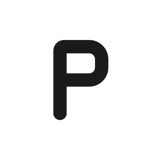 Letter p solid icon, filled style, from Myna UI Icons
