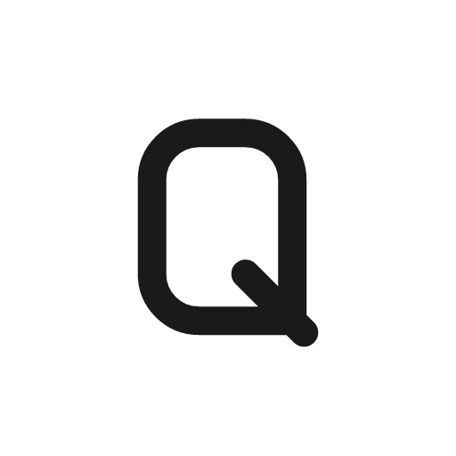 Letter q icon, line style, from Myna UI Icons
