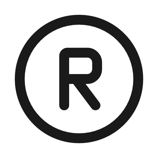 Letter r circle icon, line style, from Myna UI Icons