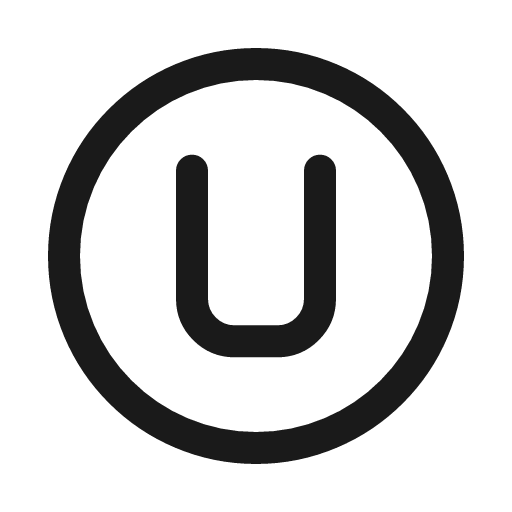 Letter u circle icon, line style, from Myna UI Icons