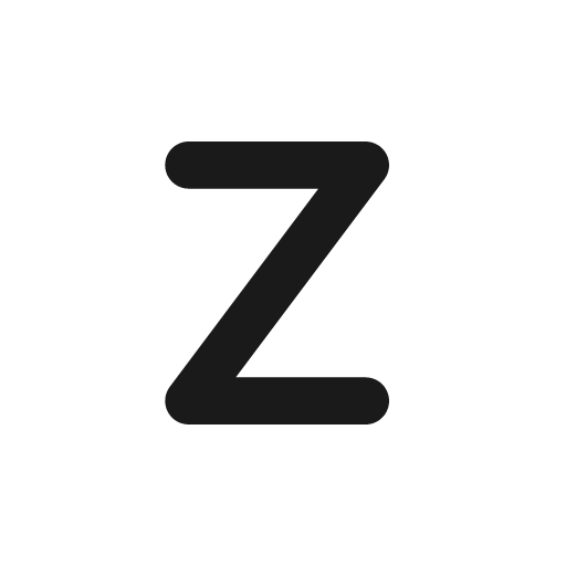 Letter z solid icon, filled style, from Myna UI Icons