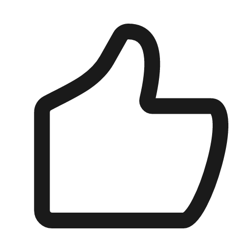 Like icon, line style, from Myna UI Icons