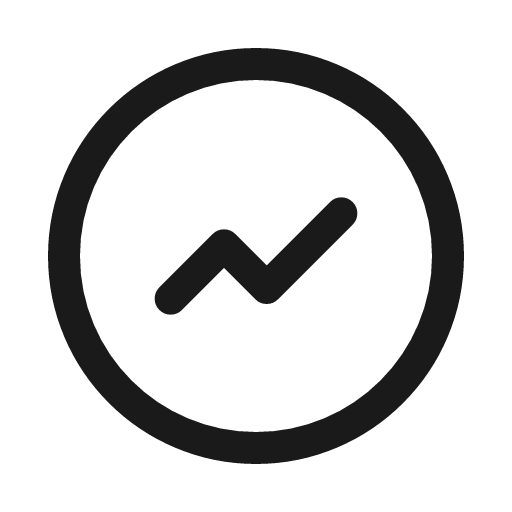 Line chart circle icon, line style, from Myna UI Icons