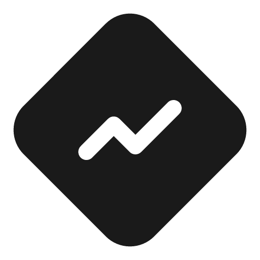 Line chart diamond solid icon, filled style, from Myna UI Icons