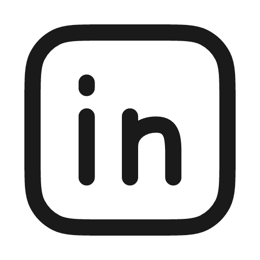 Linkedin icon, line style, from Myna UI Icons
