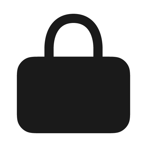 Lock solid icon, filled style, from Myna UI Icons