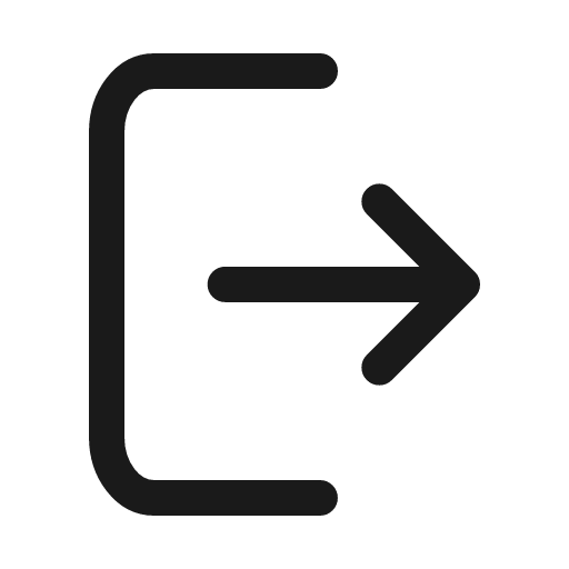 Logout icon, line style, from Myna UI Icons