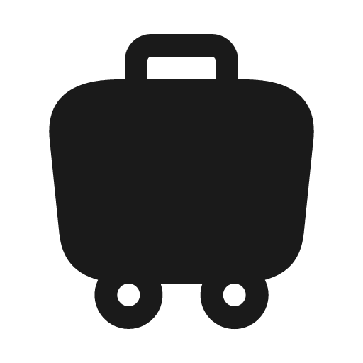 Luggage solid icon, filled style, from Myna UI Icons