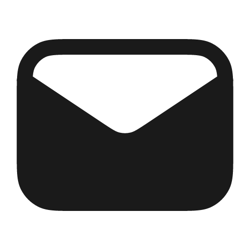Mail solid icon, filled style, from Myna UI Icons