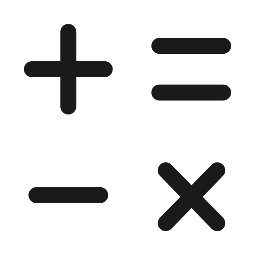 Math icon, line style, from Myna UI Icons